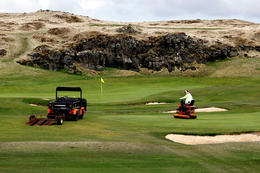 Húsatóftavöllur Golf Course in Grindavík.