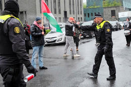 From the scene of the protest.