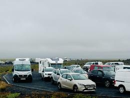 There was a long queue of cars waiting at the closure of the road last night.