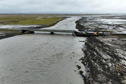 Jóhannes Gissurarson, a farmer on a farm close by, talked to mbl.is about the consequences of the glacial outburst flood.