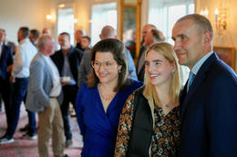 The guests were the people who have been involved in building the defense walls in the Reykjanes peninsula and keeping watch on the infrastructure.