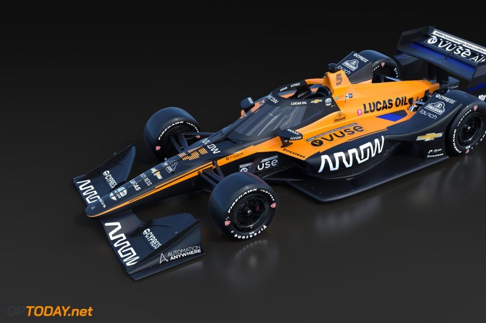 Arrows McLaren bíllinn sem teflt verður fram til keppni í …