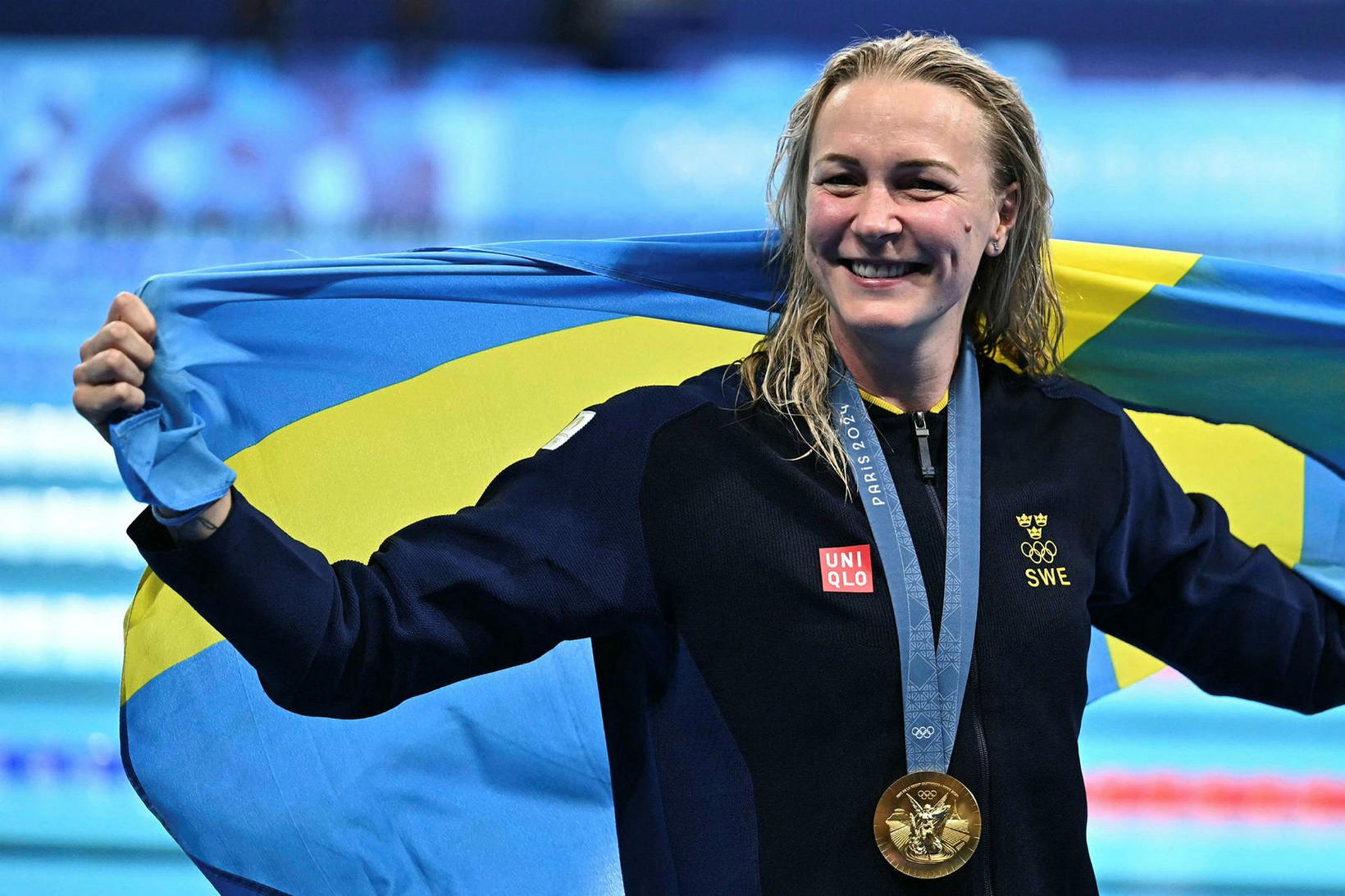 Sarah Sjöström er ólympíumeistari í 100 metra skriðsundi.