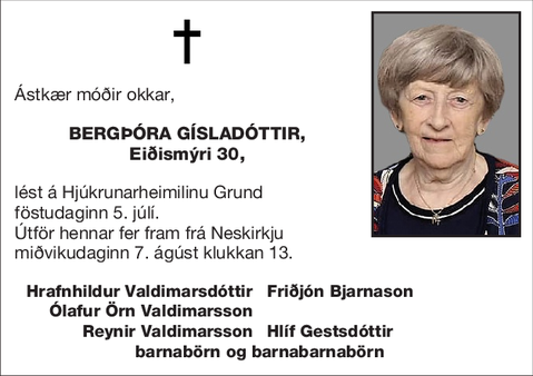Bergþóra Gísladóttir,