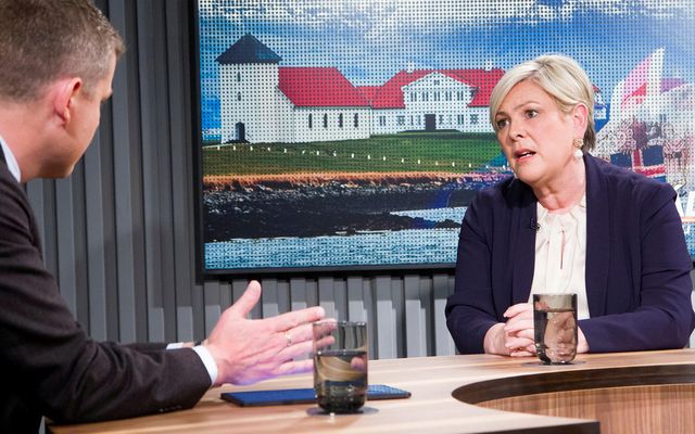 Halla Tómasdóttir mætti í Spursmál skömmu fyrir forsetakosningarnar í vor.