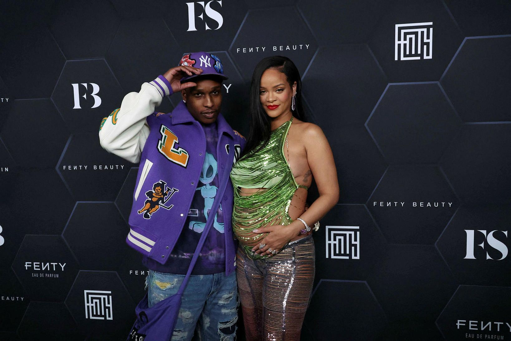 Rihanna og A$AP Rocky á fögnuði snyrtivörulínu hennar, Fenty Beauty …