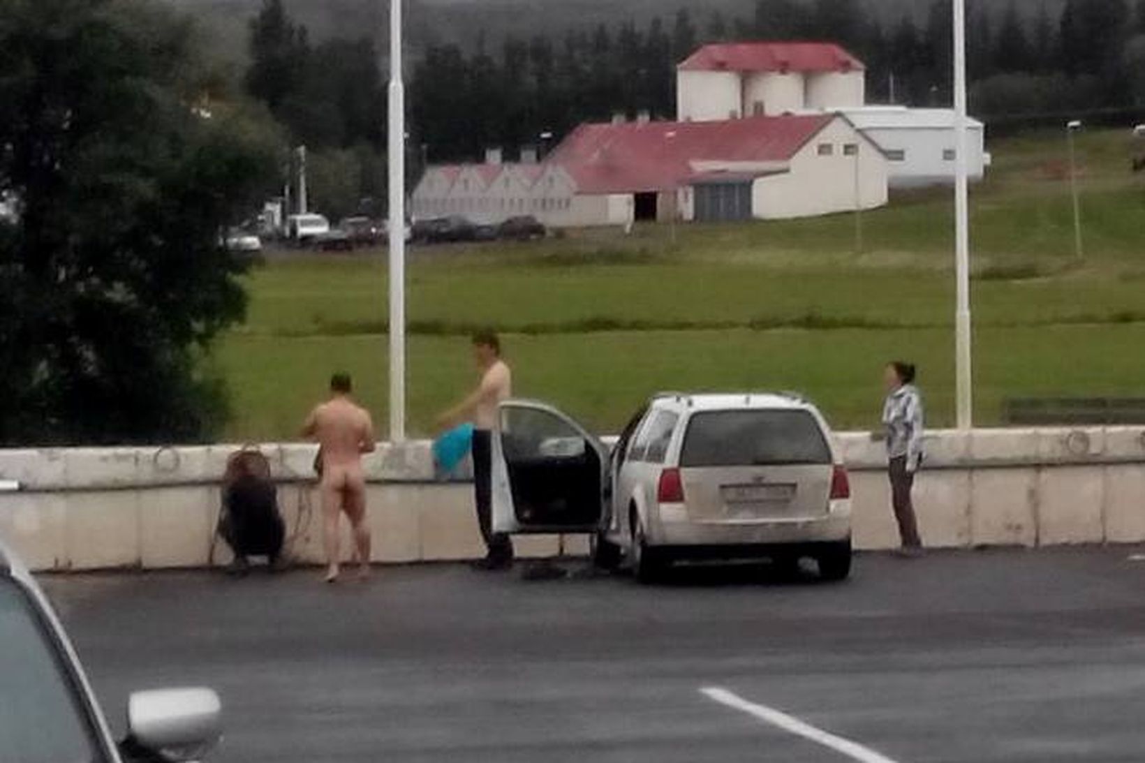 Tourists enjoy nude Iceland car-wash