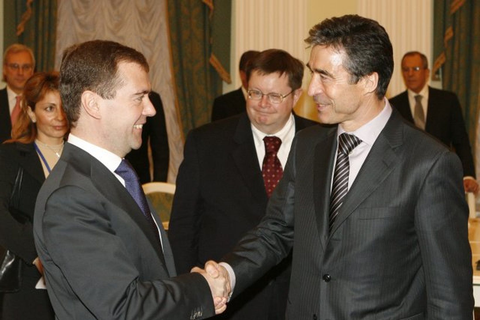 Anders Fogh Rasmussen ræddi m.a. við Dímítrí Medvedev Rússlandsforseta.