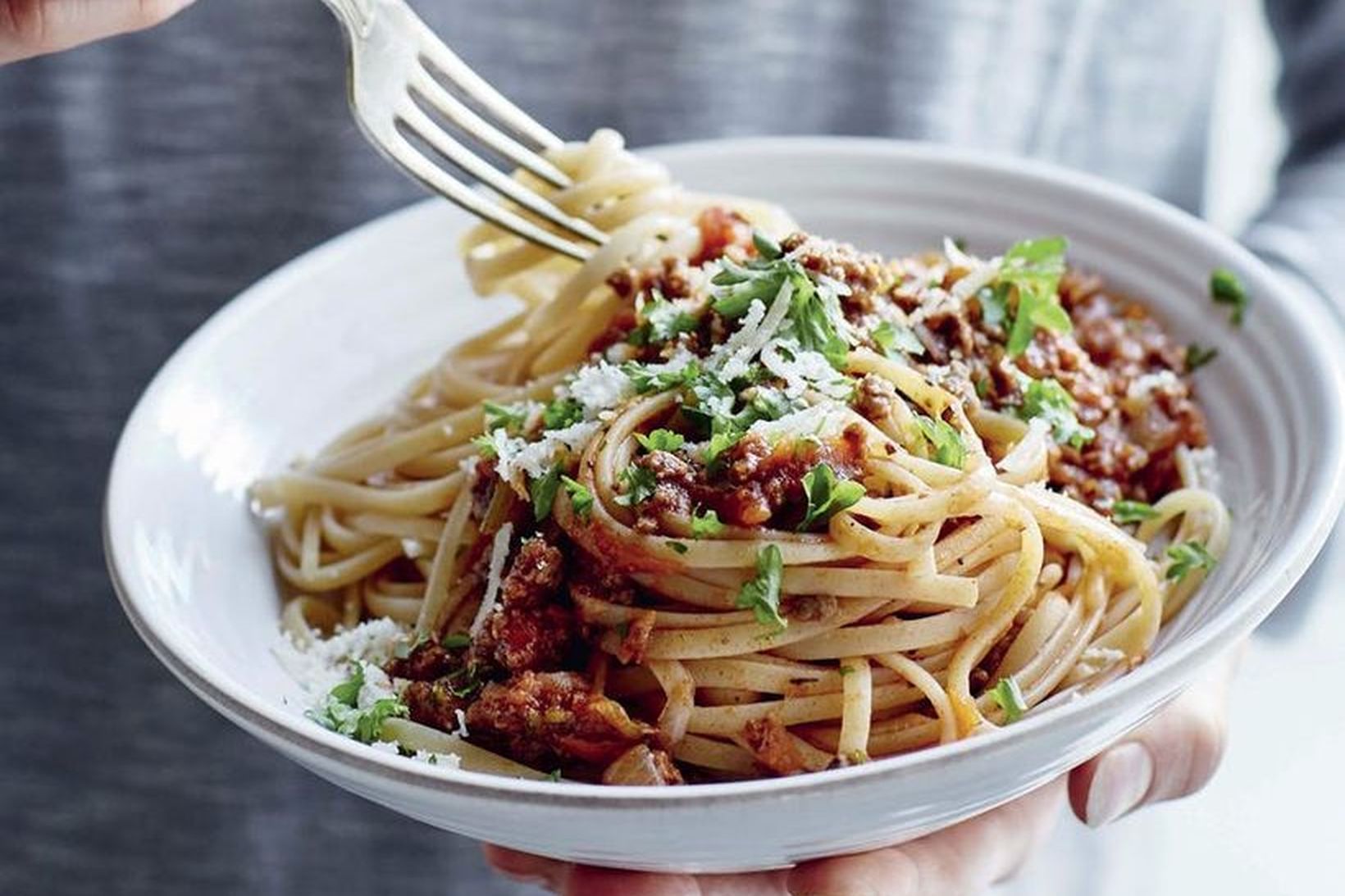 Spaghettí og kjötsósa er algjört lostæti.