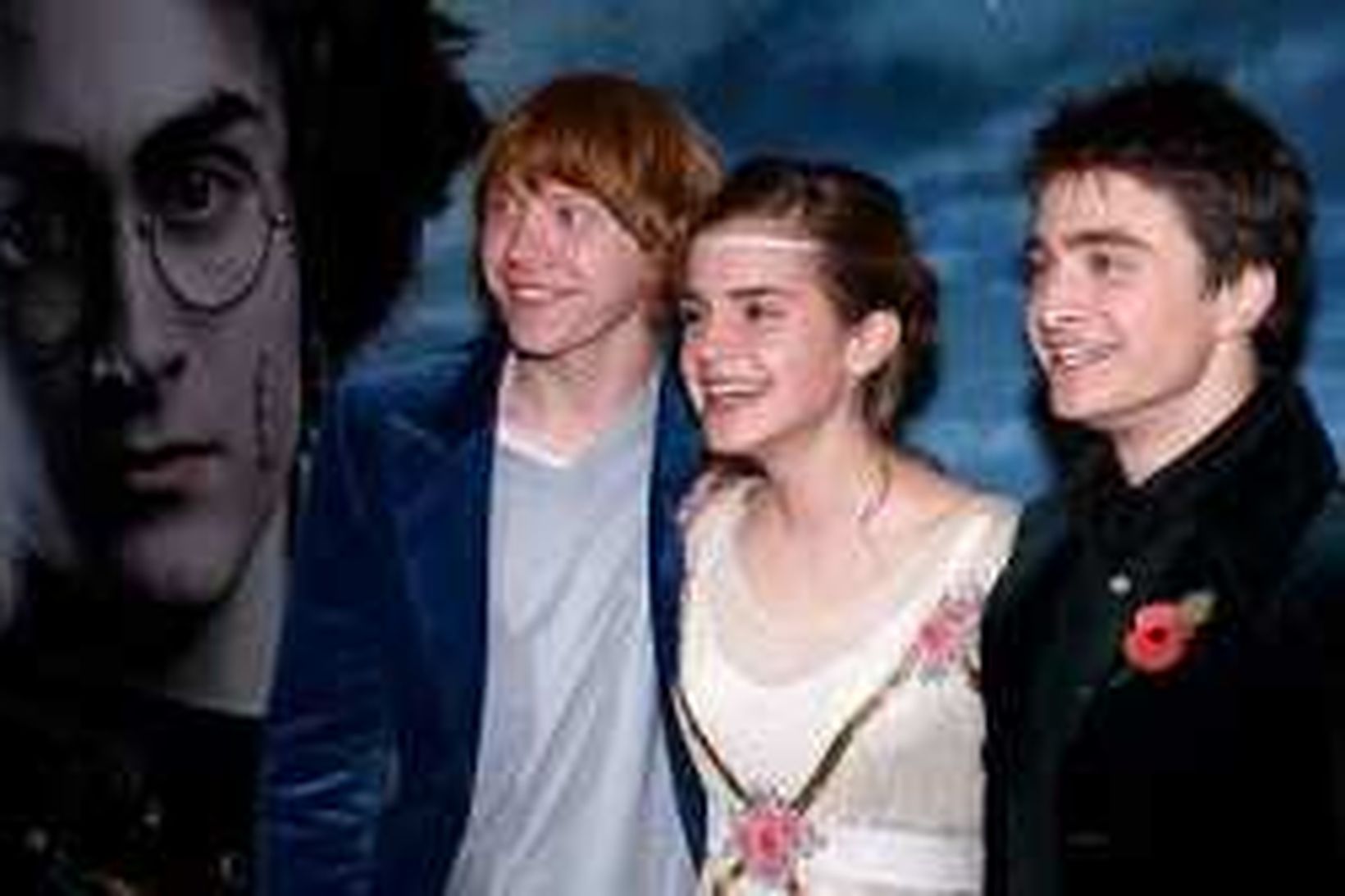 Daniel Radcliffe, Emma Watson og Rupert Grint sem fara með …