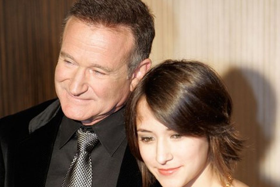 Robin Williams og dóttir hans, Zelda Rae Williams, í október 2006.