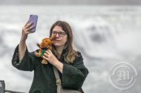 Selfie við Gullfoss