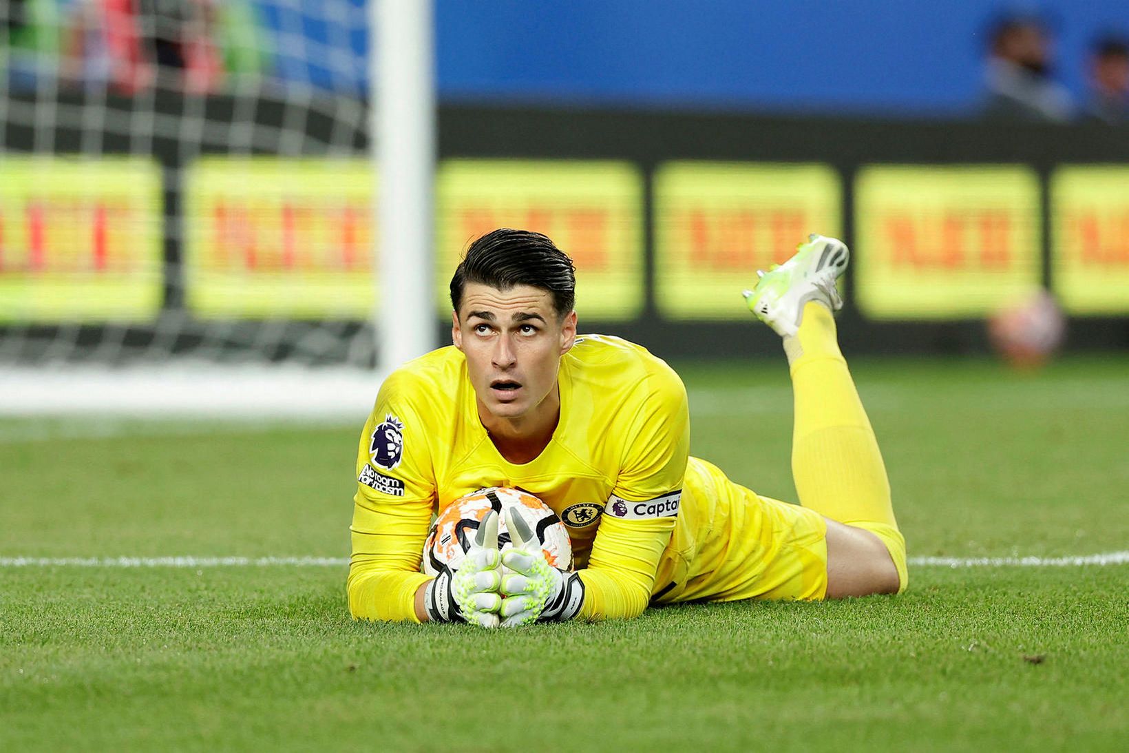 Kepa Arrizabalaga í leik með Chelsea.