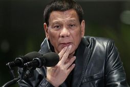 Rodrigo Duterte forseti Filippseyja. Bandamenn hans unnu stórsigur í síðustu þingkosningum sem mun gera forsetanum …