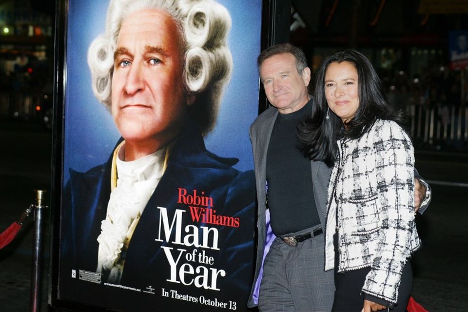 Október árið 2006. Robin Williams og eiginkonan Marsha Garces Williams mæta til frumsýningar á Man …