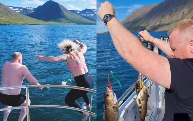 Bolli sannaði sig sem mesti sjómaðurinn í Instagram Story hjá K100 í gær.