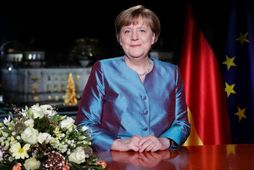 Angela Merkel í nýársávarpi sínu.