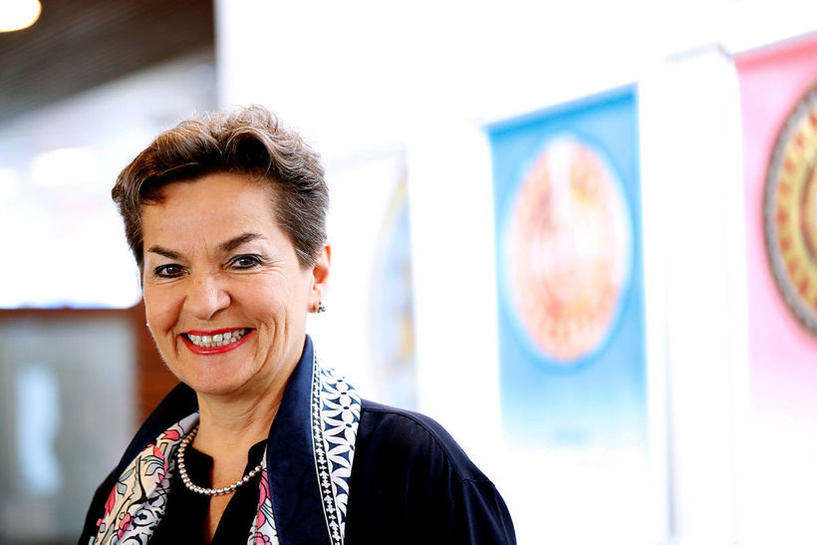 Christiana Figueres er stödd hér á landi.