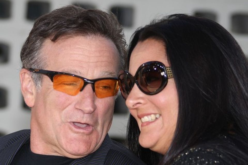 Robin Williams árið 2007 ásamt þáverandi eiginkonu sinni Marsha Garces Williams. Þau skildu árið 2008. …