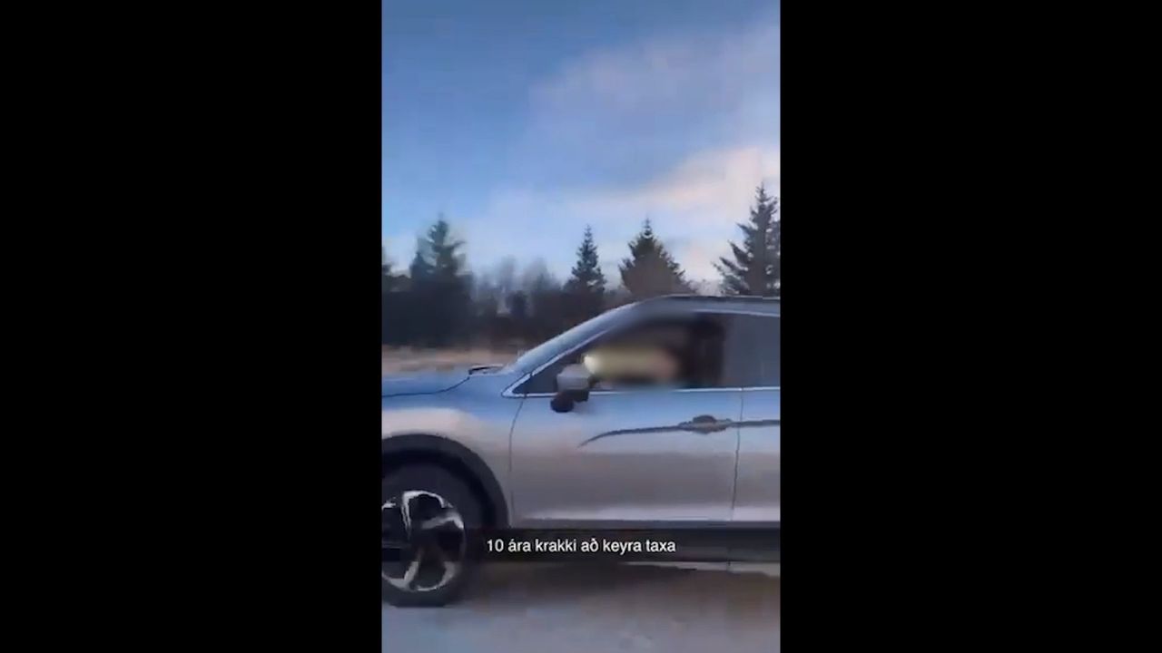 Video: 10 year old driving a taxi - Iceland Monitor