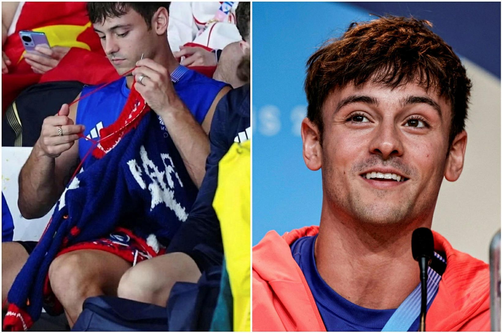 Tom Daley mættur aftur með prjónana 