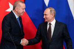 Erdogan og Pútín eru miklir félagar.