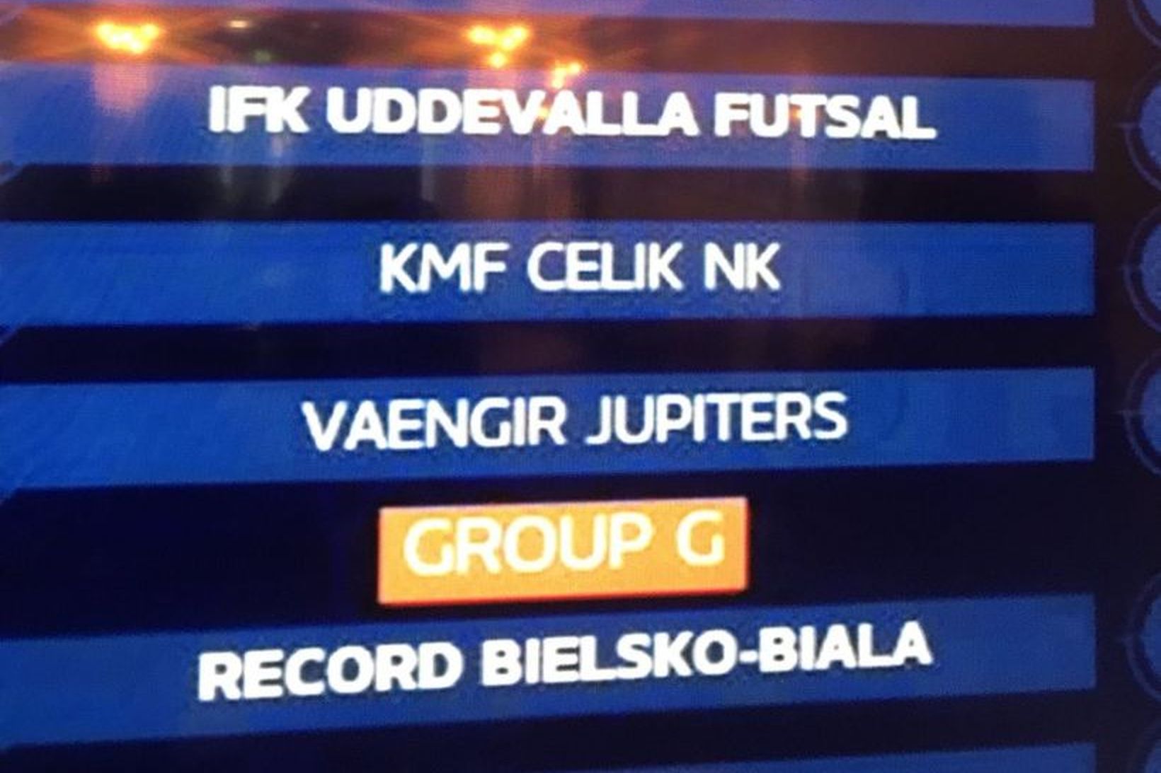 Skjáskot af riðli Vængja Júpíters af síðu UEFA.