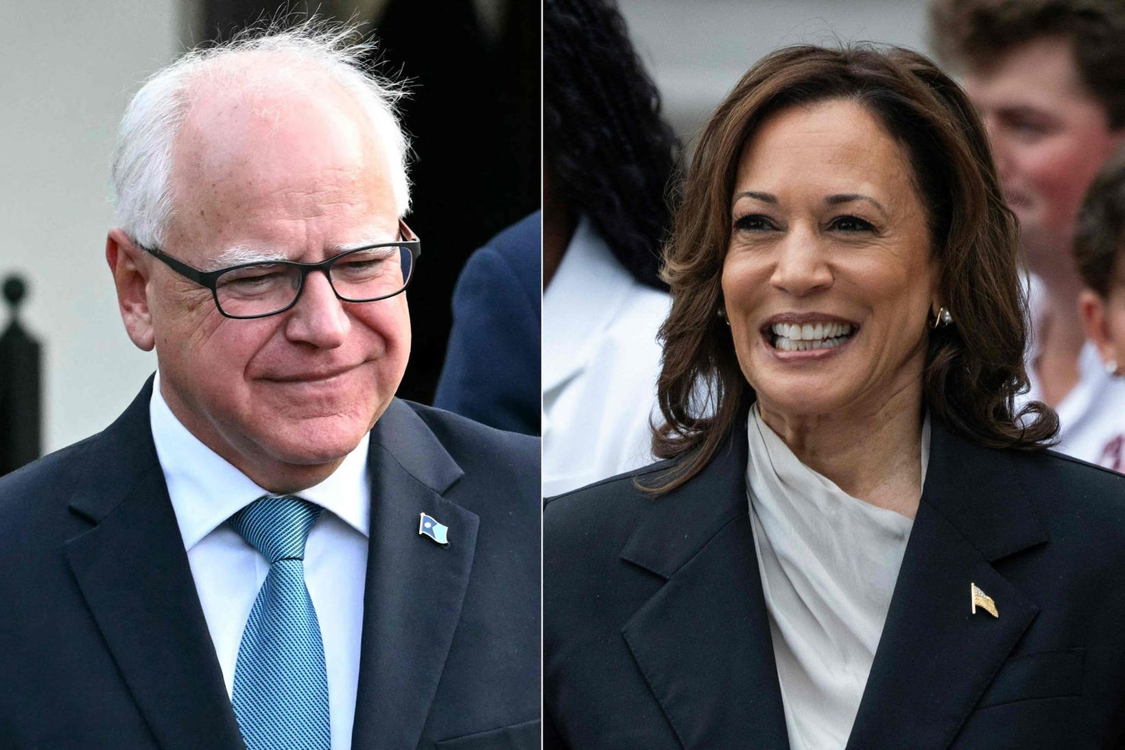 Tim Walz, ríkisstjóri Minnesota, og Kamala Harris, varaforseti Bandaríkjanna og …