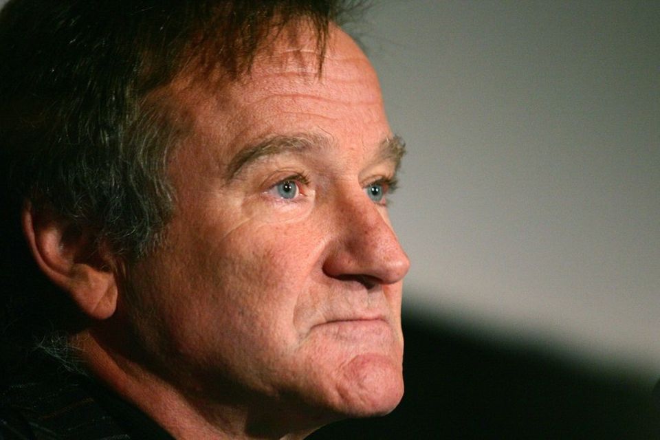 Nóvember árið 2005. Robin Williams á blaðamannafundi vegna myndarinnar The Big White.