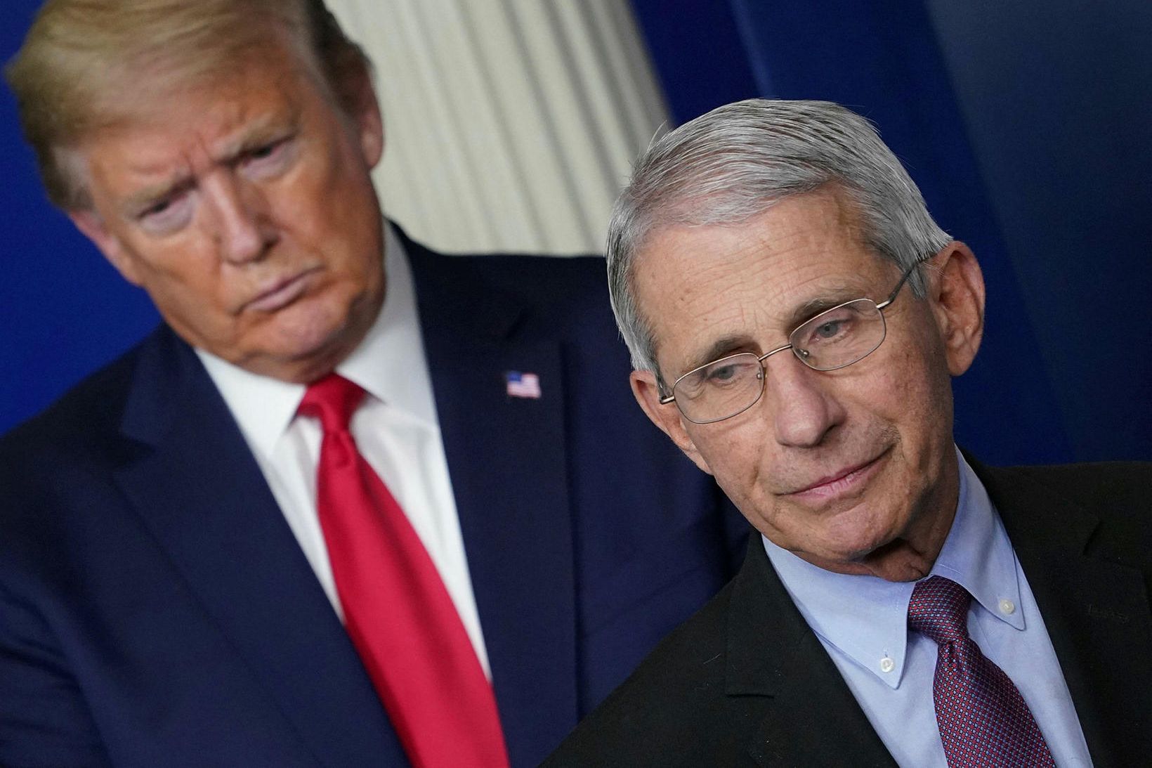 Þeir Fauci og Trump virðast ekki sammála um neitt.