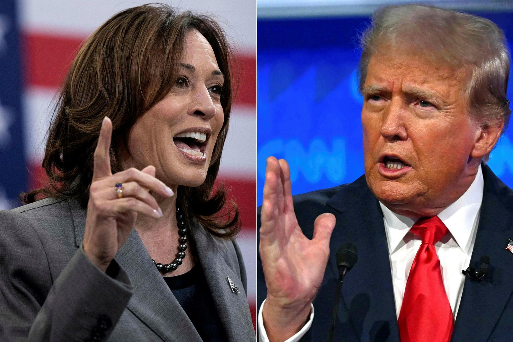 Kamala Harris og Donald Trump.