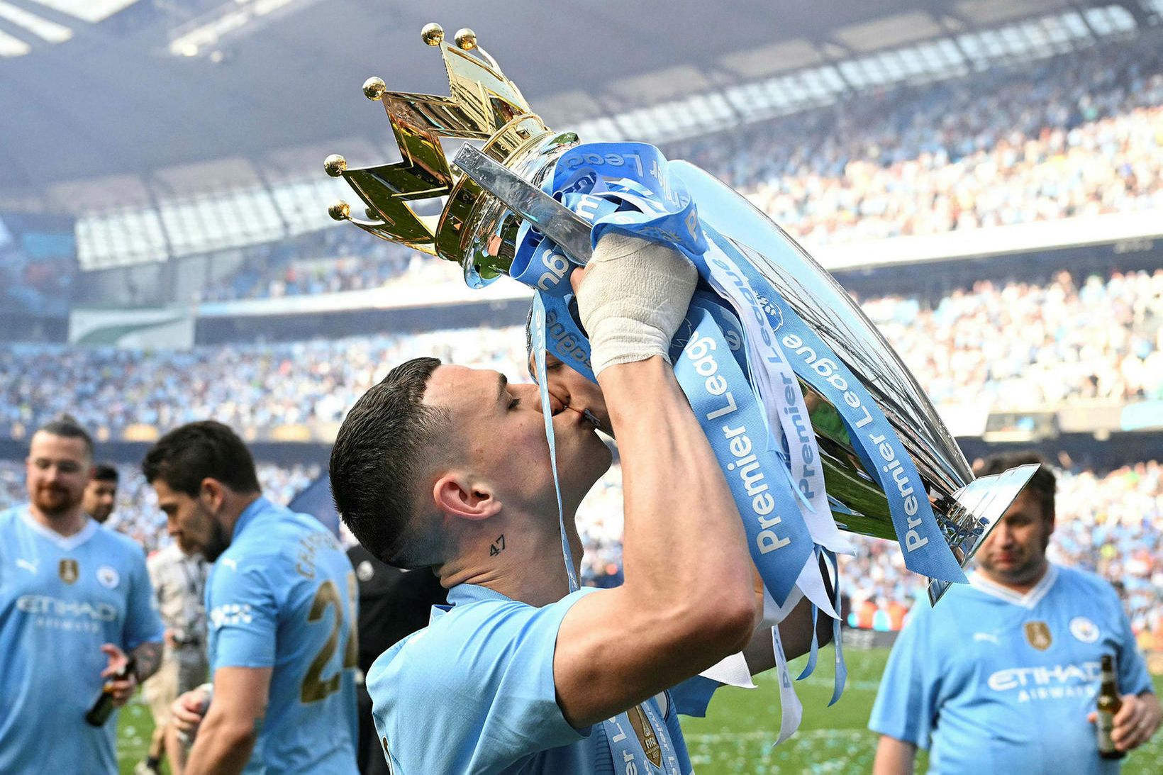 Phil Foden verður ekki með Manchester City á morgun.