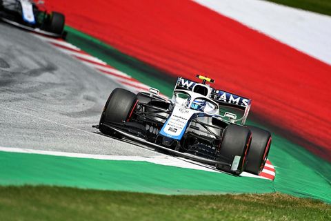 Nicholas Latifi á Williamsbílnum í Austurríki.