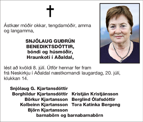 Snjólaug Guðrún Benediktsdóttir,