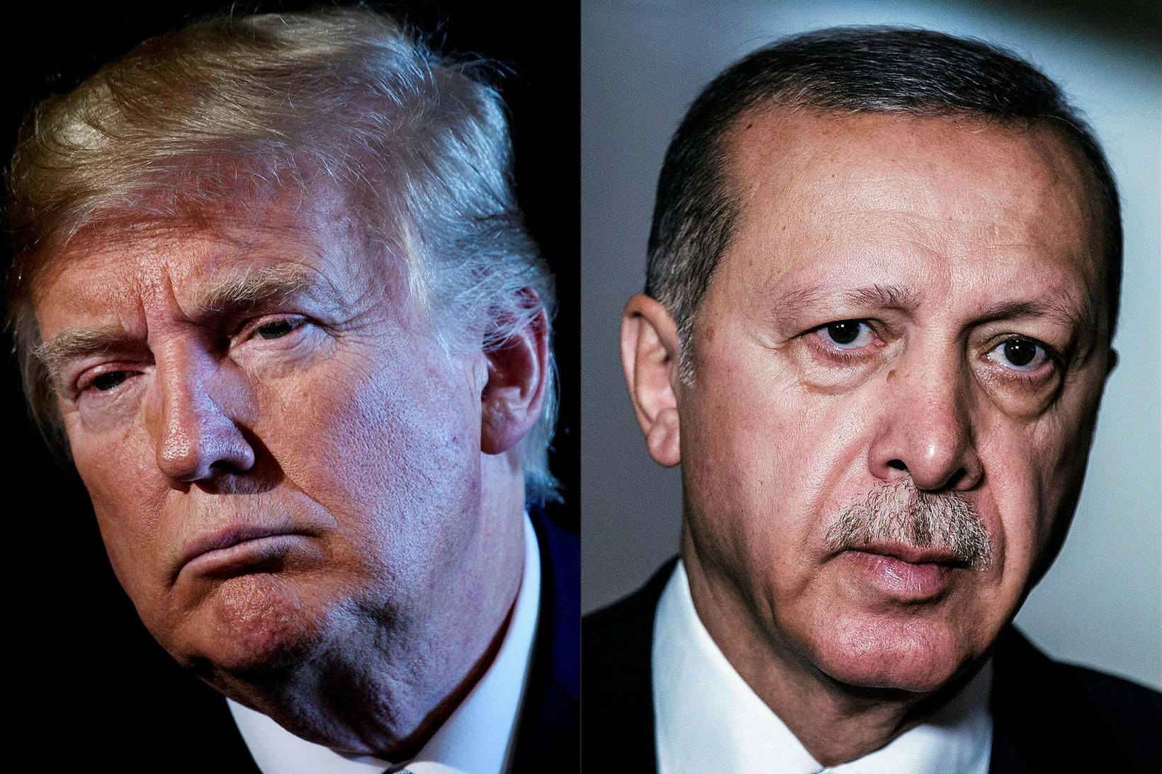Forseti Bandaríkjanna, Donald Trump, og forseti Tyrklands, Recep Tayyip Erdogan.