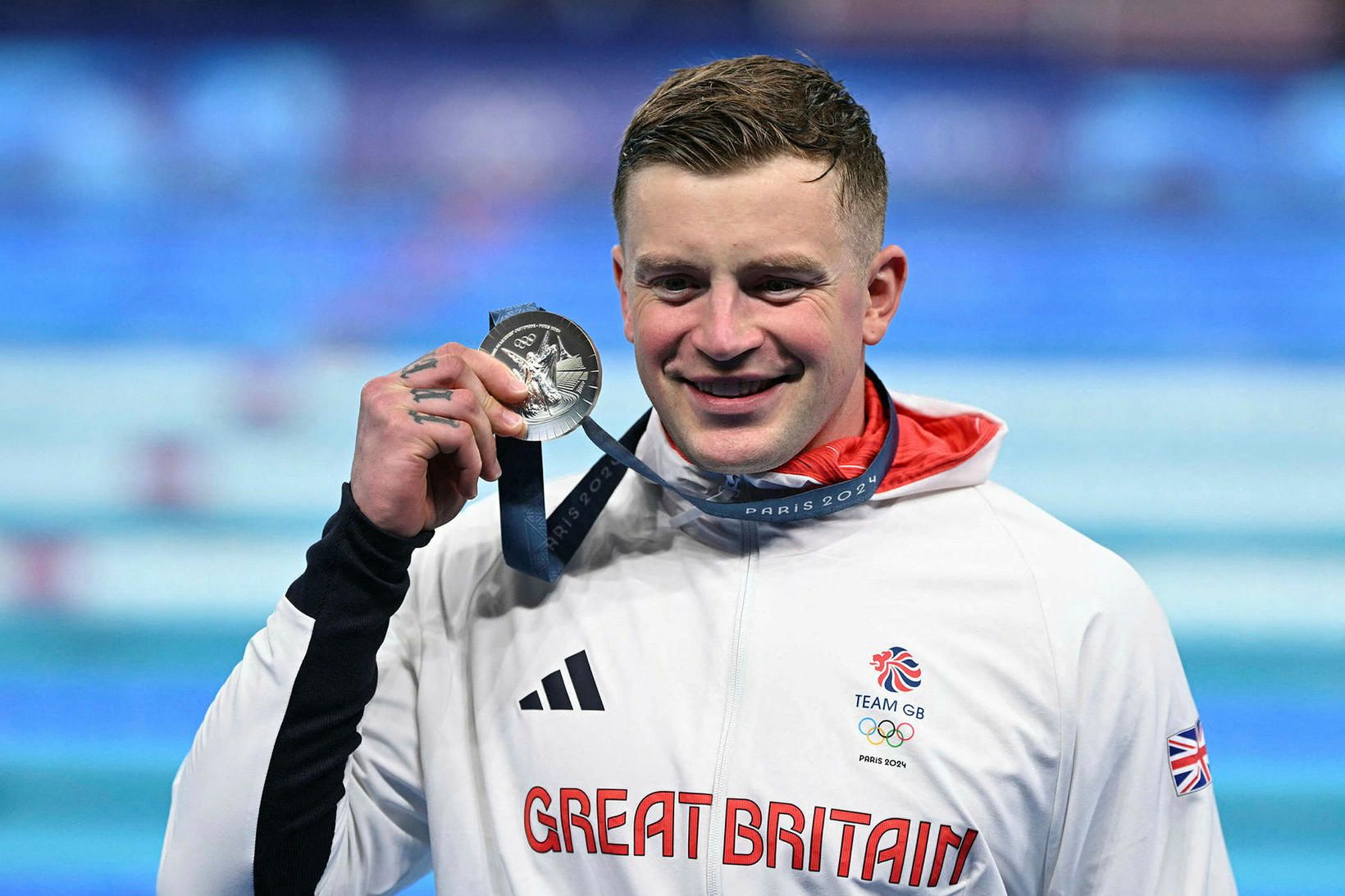 Adam Peaty, vann til silfurverðlauna í 100 metra bringusundi.