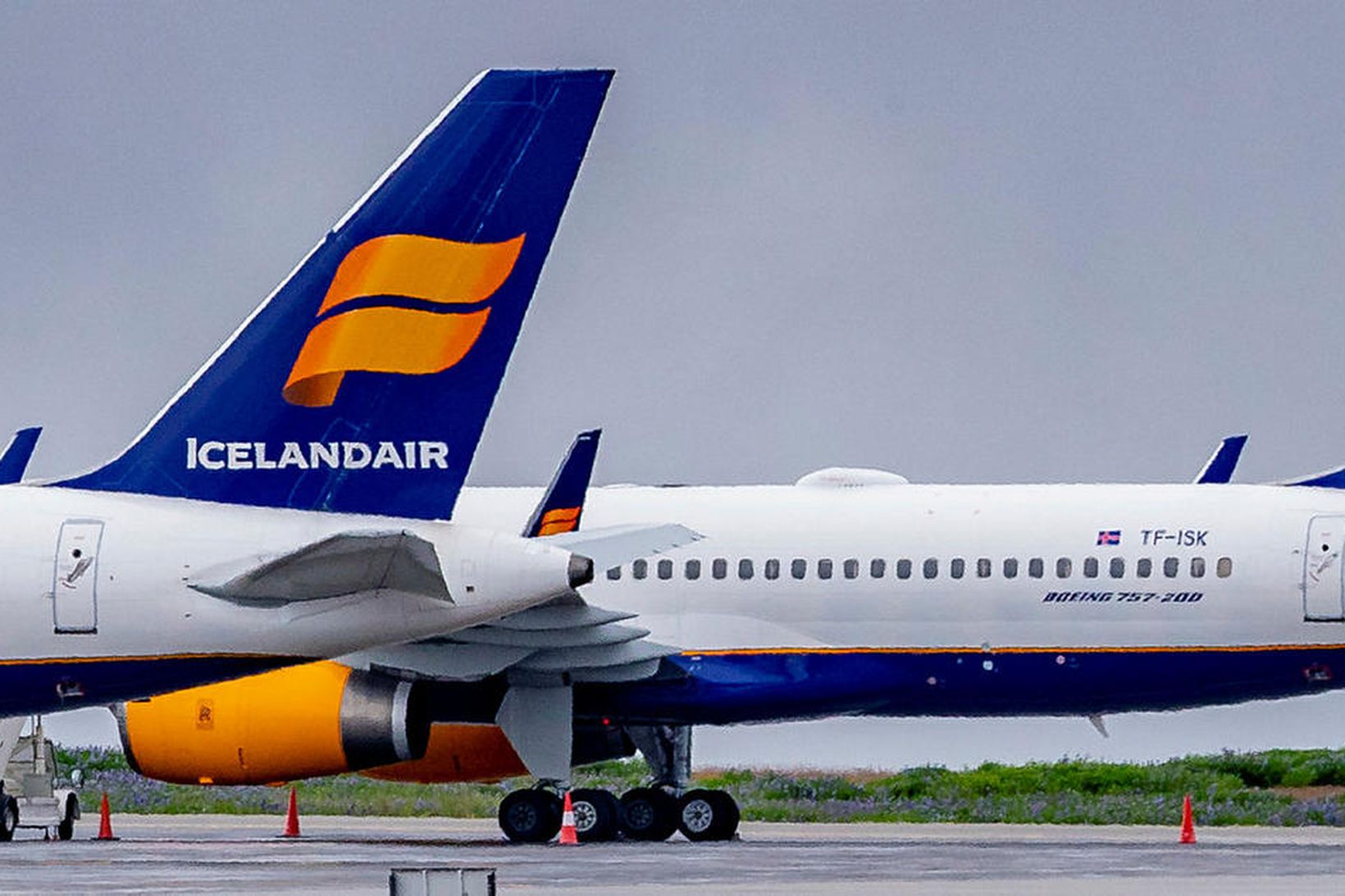 Þotur Icelandair á Keflavíkurflugvelli.