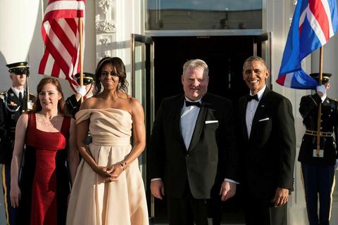 The President and First Lady of the United States and the Prime Ministerial couple of Iceland.