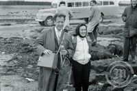 Þangvinnsla á Stokkseyri sumarið 1960