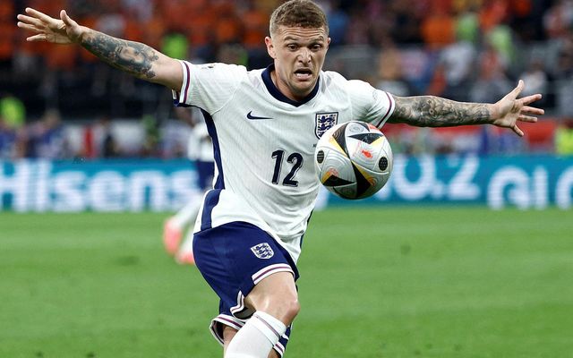 Kieran Trippier í leik með Englandi á EM í Þýskalandi í sumar.