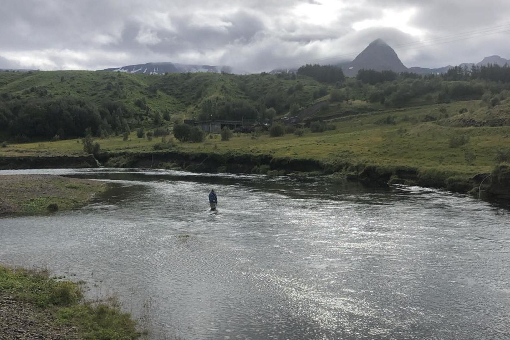 Sumarkvöld við Andakílsá. Veiðin þar hefur verið hreint út sagt …