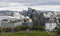 Miðborg Reykjavíkur - tekið úr byggingakrana