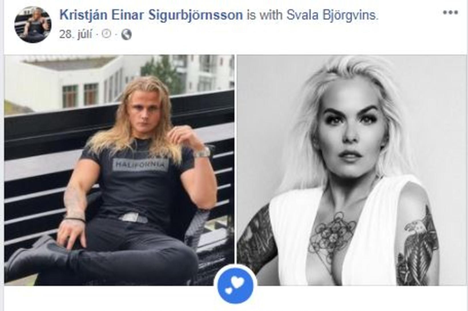 Kristján og Svala Björgvins skrá sig í samband á Facebook 