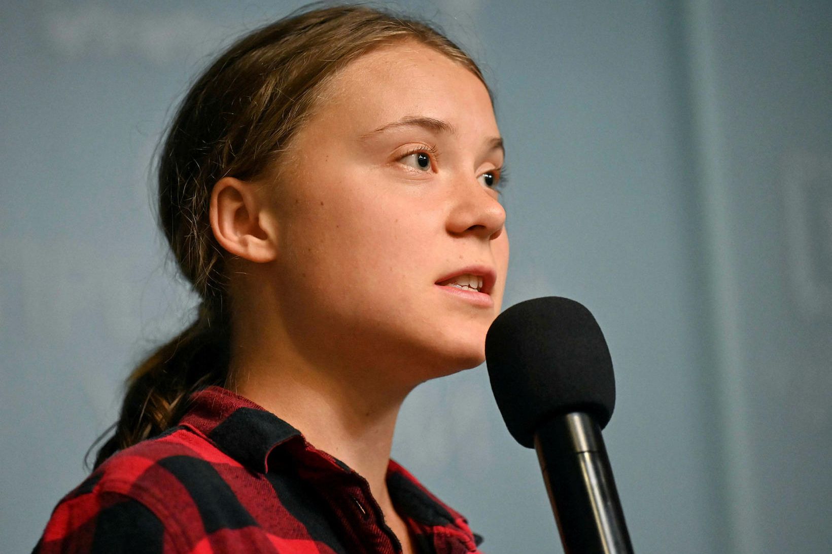 Greta Thunberg. Hún er ákærð fyrir að óhlýðnast lögreglunni á …