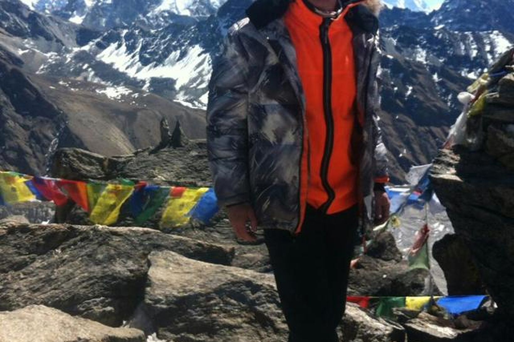 Ingólfur Axelsson í grunnbúðum Everest.