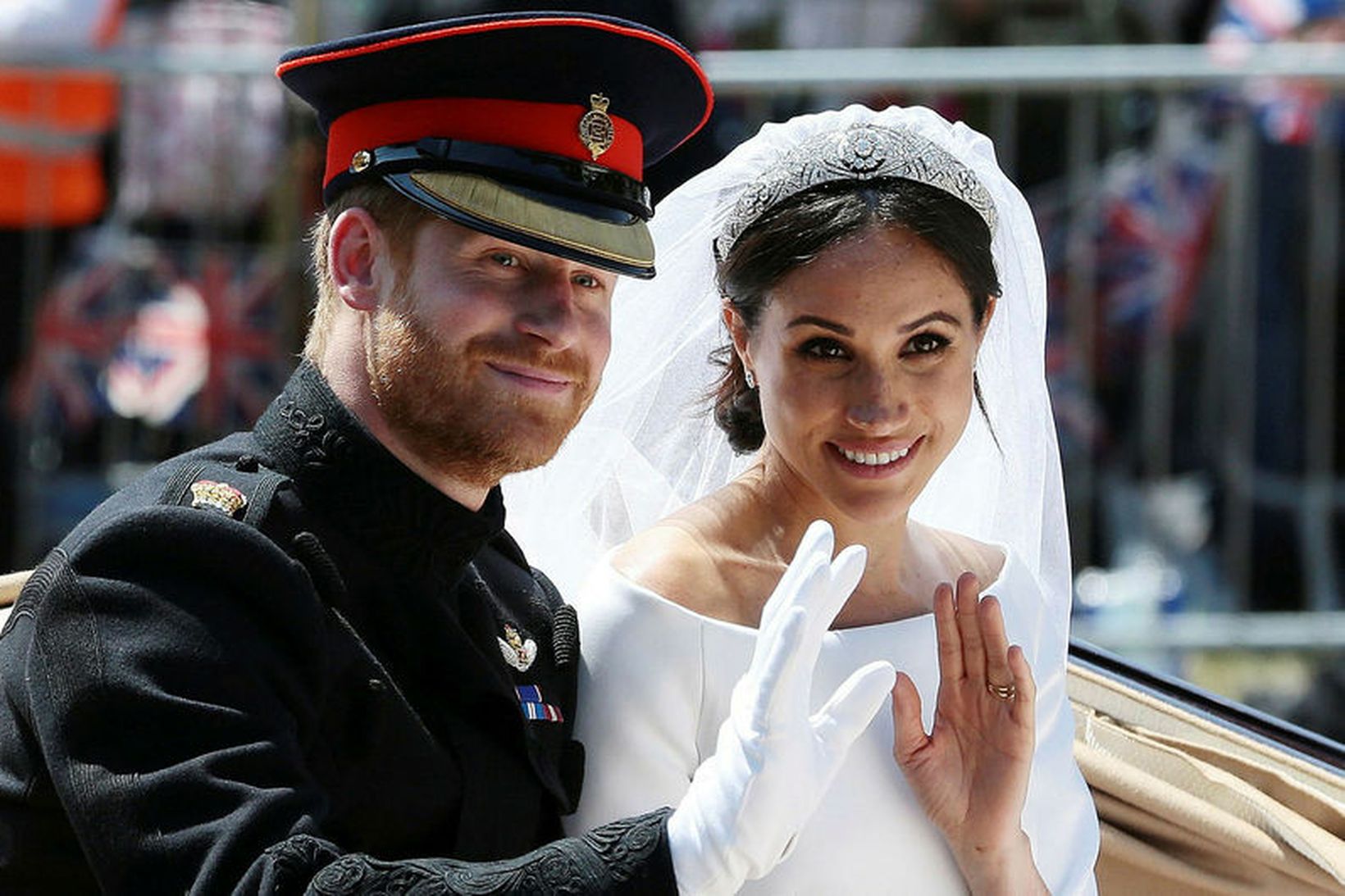 Harry og Meghan gengu í hjónaband árið 2018.