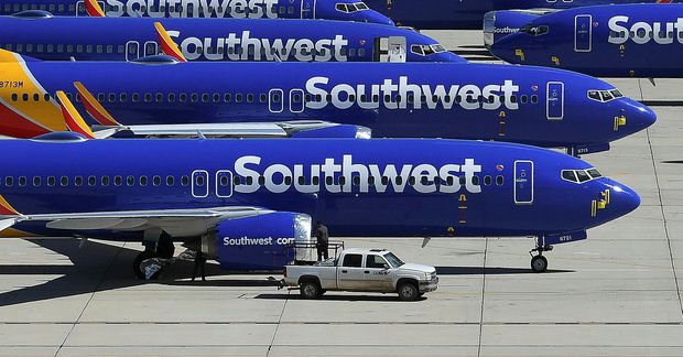 (FILES) In this file photo taken on March 28, 2019 Southwest Airlines Boeing 737 MAX …