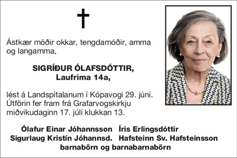Sigríður Ólafsdóttir,