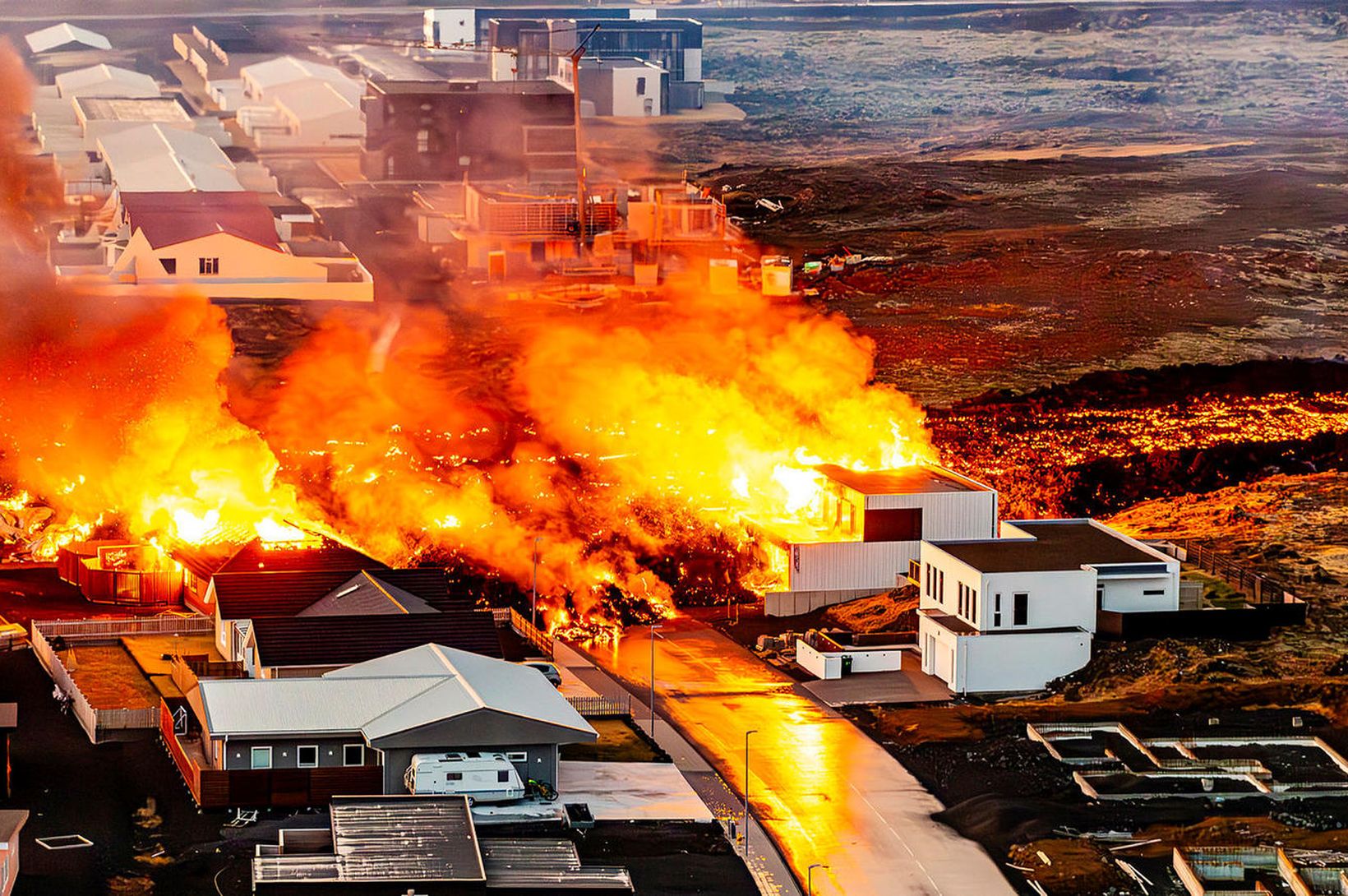 „Betri staða ef húsið brynni“