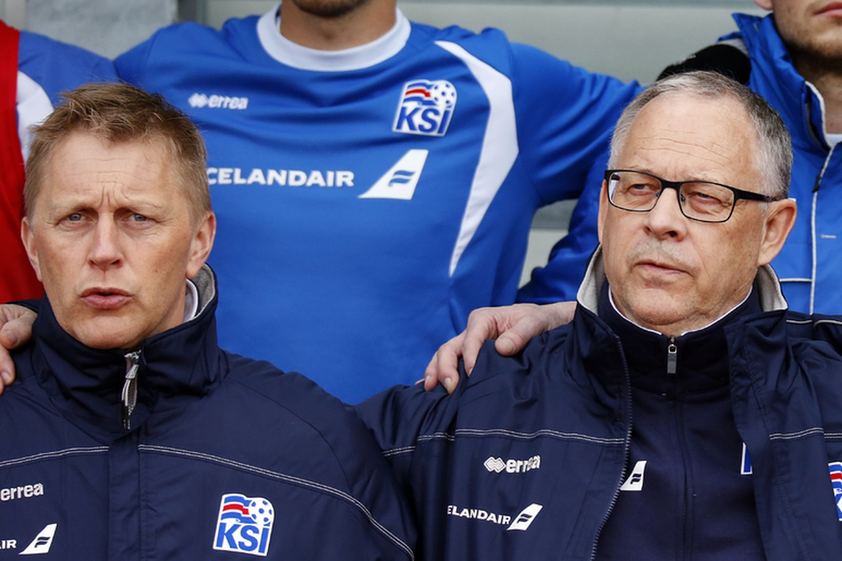 Heimir Hallgrímsson og Lars Lagerbäck.